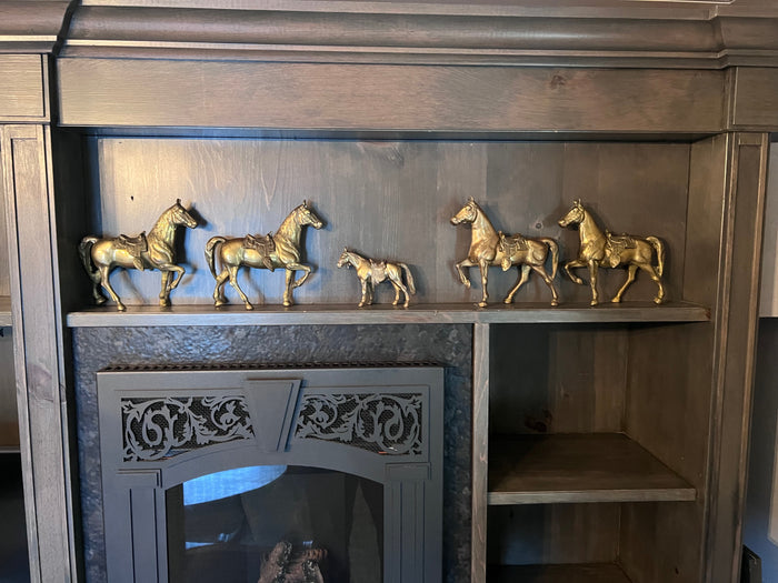 Brass Horse Decor Lot, 5pc