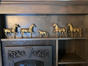 Brass Horse Decor Lot, 5pc