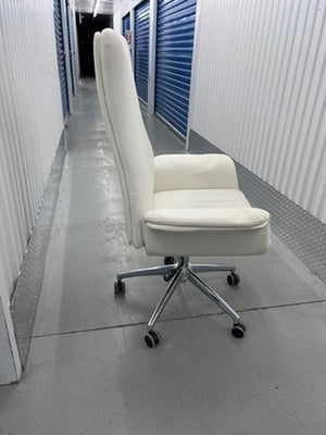 Belnick White Leather Office Chair (*2 Available)