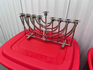 Stainless Steel Menorah by Ricci Argentieri (Ricci Metals by Design) (*retail $1475)