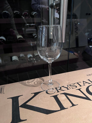 36 Crystal King Wine Glasses (*like new in box)