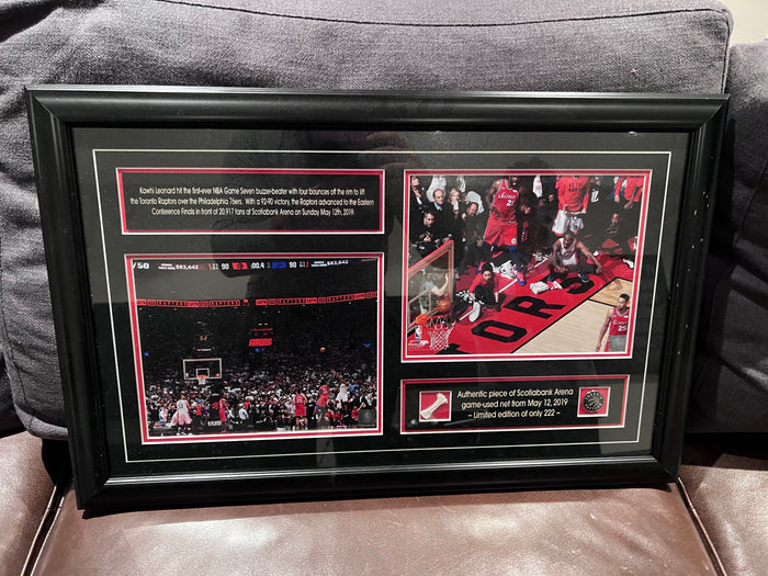 Toronto Raptors Limited Edition of 222 'Authentic Piece of Scotiabank Arena Game-Used Net from May 12, 2019'