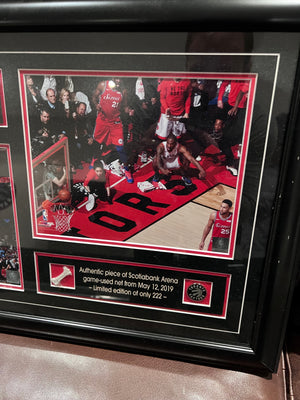 Toronto Raptors Limited Edition of 222 'Authentic Piece of Scotiabank Arena Game-Used Net from May 12, 2019'