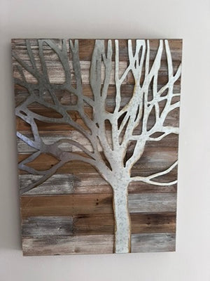 Silver Tree Wall Art