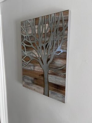 Silver Tree Wall Art