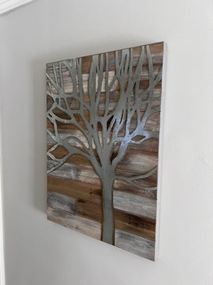 Silver Tree Wall Art