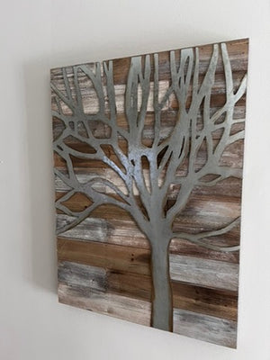 Silver Tree Wall Art