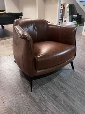 Structube AMBROSE Brown Leather Armchair # 2