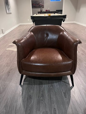 Structube AMBROSE Brown Leather Armchair # 2