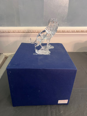 Swarovski Crystal Lion Standing on Rock #269377