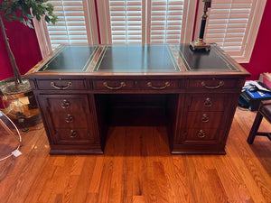 Sligh Leather Top Executive Desk