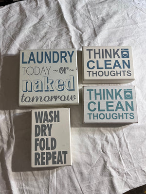 HomeSense Laundry Room Wall Decor Lot