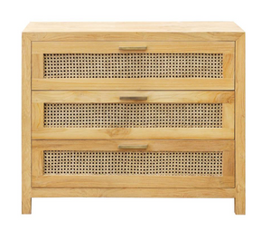 Kenya Teak/Cane Chest of Drawers- retail $1,390 (*2 Available)