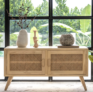 Amira Mango Wood Console- Cabinet- retail $1,699 (*2 Available)