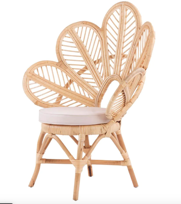 Wicker petal online chair