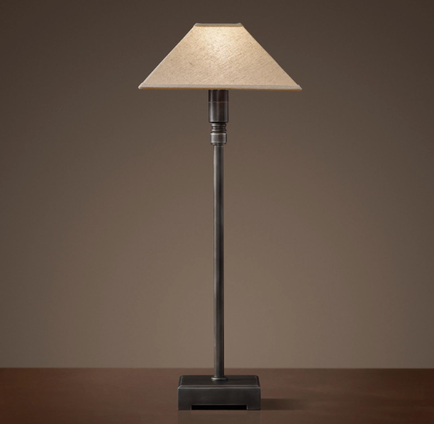 Restoration Hardware Pyramid Telescoping Table Lamp with Linen Shade (*2 available- priced individually)