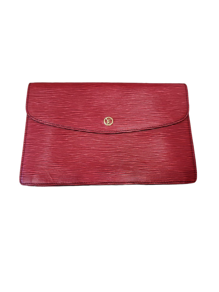 Louis Vuitton Epi Montaigne Red Clutch Bag