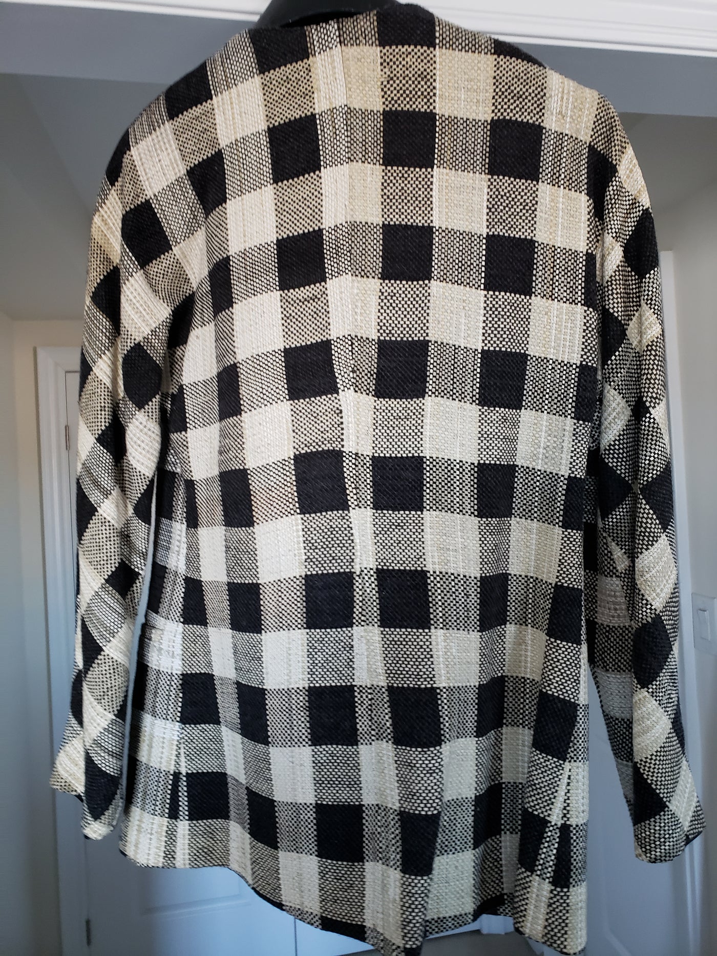 Black and store white check jacket