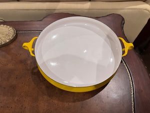 Vintage Dansk Yellow Paella Pan- 17"