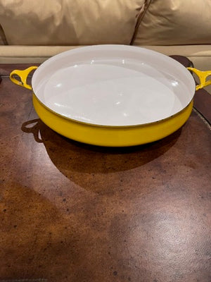 Vintage Dansk Yellow Paella Pan- 17"