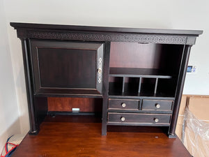 "Aspenhome" Dark Brown Desk Hutch + Chair