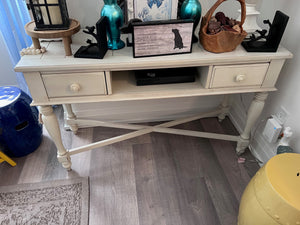 Broyhill White Console Table # 2