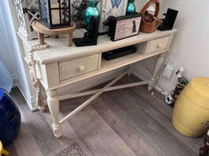 Broyhill White Console Table # 2