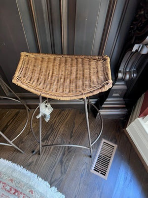 Pair of Wicker Counter Stools