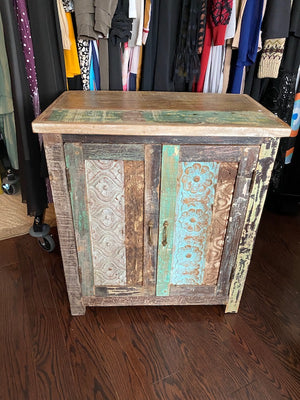 Pair of Rustic Wood Side Tables