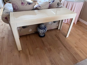 Vintage White Melamine Console Table