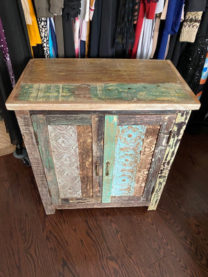 Pair of Rustic Wood Side Tables