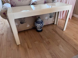 Vintage White Melamine Console Table