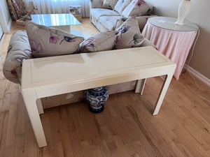 Vintage White Melamine Console Table