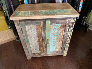 Pair of Rustic Wood Side Tables