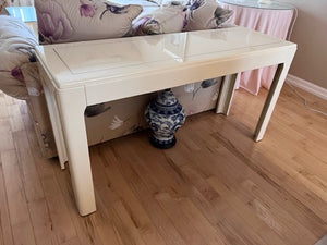 Vintage White Melamine Console Table