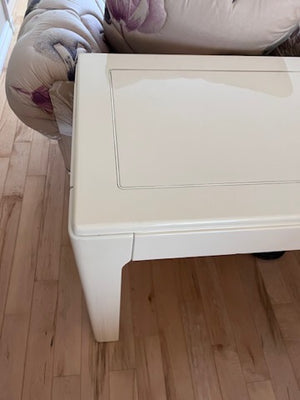 Vintage White Melamine Console Table