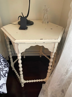 White Painted Wood Side Table # 2