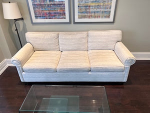 Grey Upholstered 3-Seater Sofa