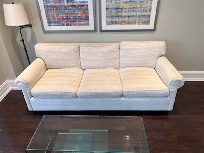 Grey Upholstered 3-Seater Sofa