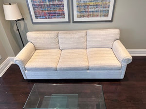 Grey Upholstered 3-Seater Sofa