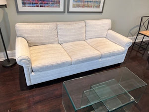 Grey Upholstered 3-Seater Sofa