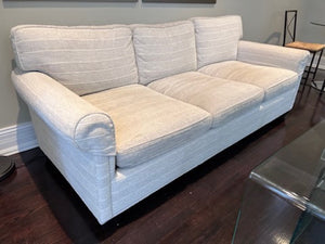 Grey Upholstered 3-Seater Sofa