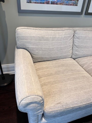 Grey Upholstered 3-Seater Sofa