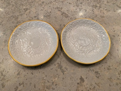 Antique plates on sale with gold trim