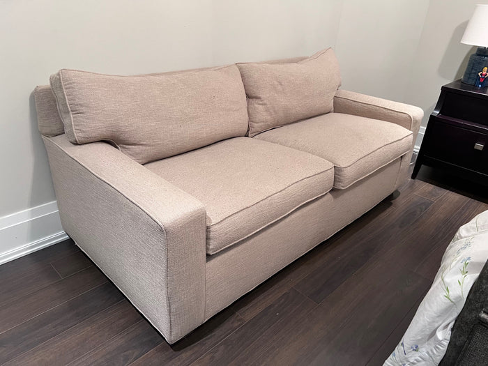 Beige Upholstered Sofa