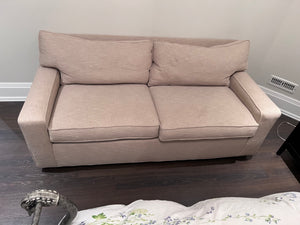 Beige Upholstered Sofa