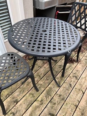 Cast Aluminum Bistro Table + 2 Chairs