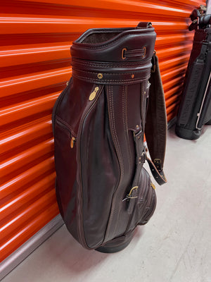 Vintage Brown Leather Burton Golf Bag