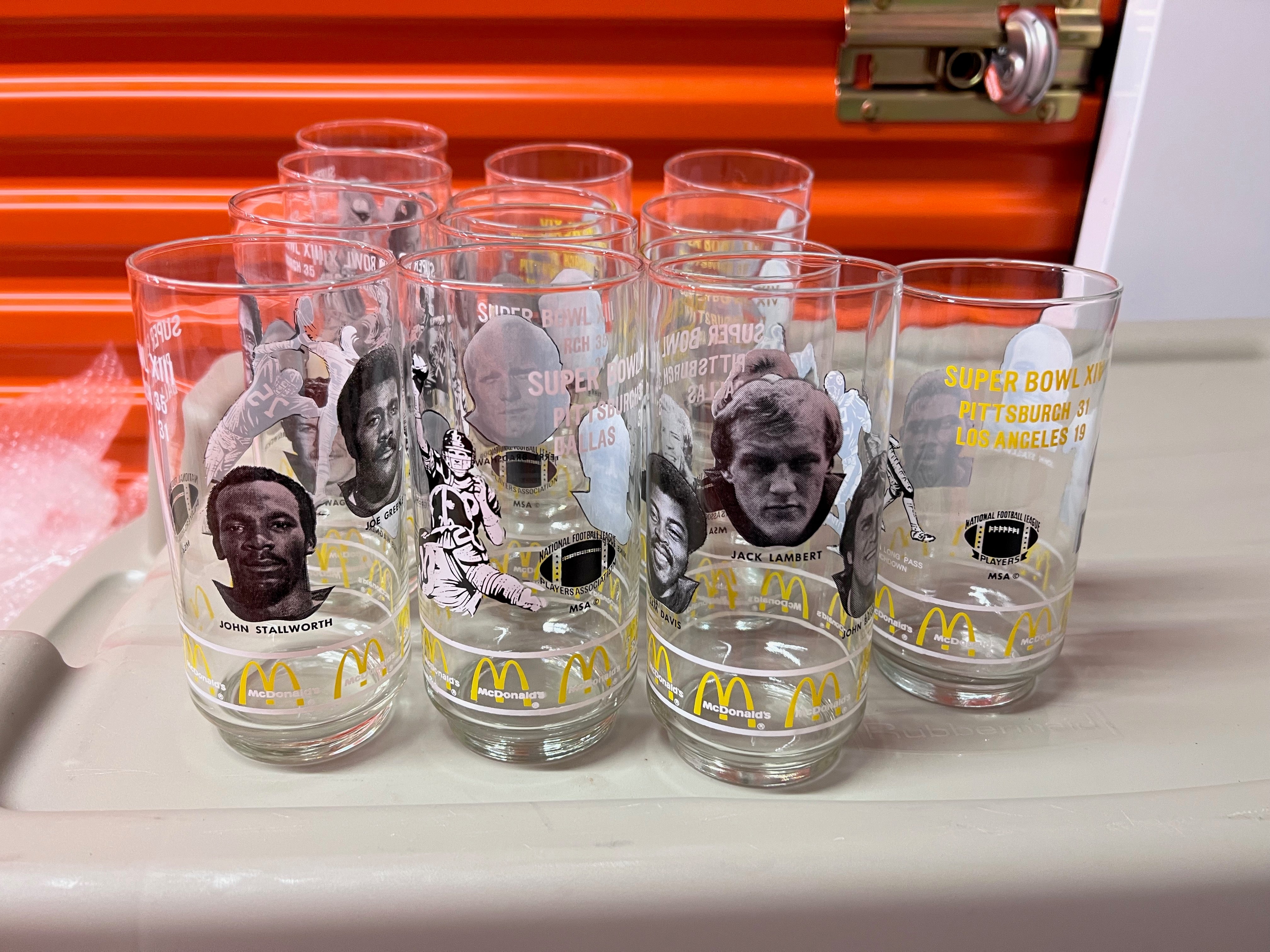 13 Vintage McDonalds Pittsburgh Steelers Super Bowl XIV Glasses