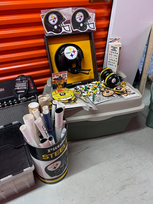 Vintage Pittsburgh Steelers Collectibles and Decor Lot